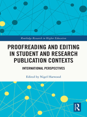cover image of Proofreading and Editing in Student and Research Publication Contexts